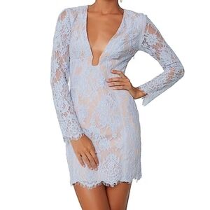 Stylestalker Blue Lace Visions Dress